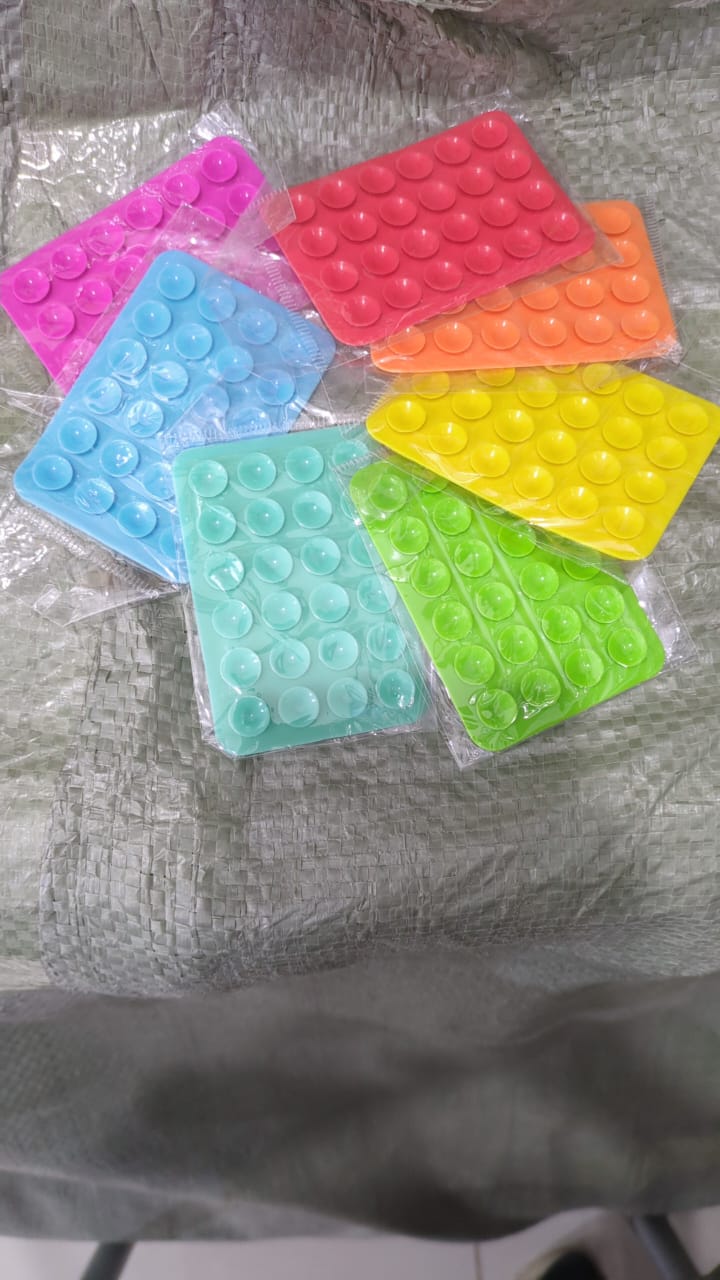 1Pc Mobile Bubble Grip Silicone Suction Both Side Bubble Grip Cup Phone Strong Grip Holder Hands Free (Random Color)