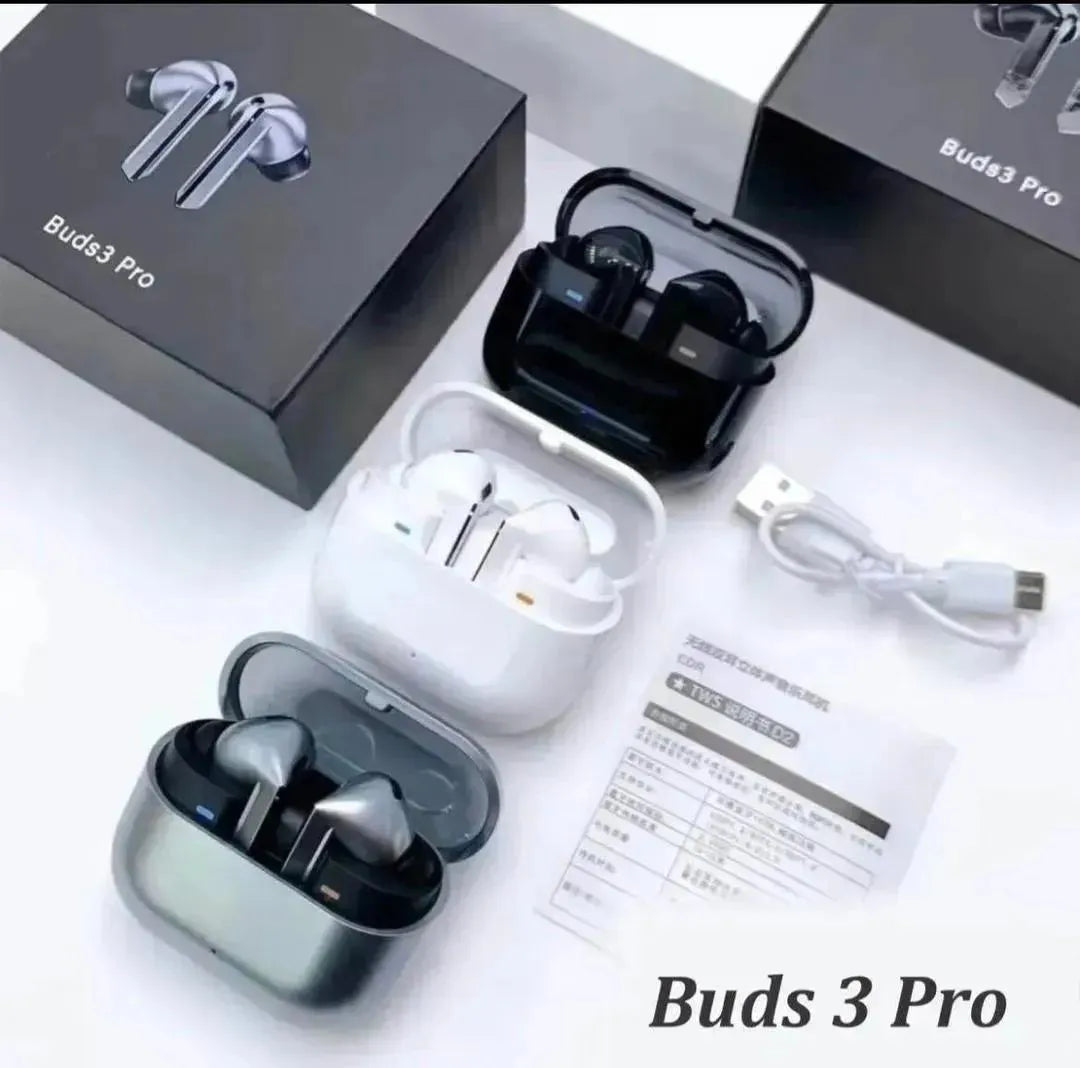 Samsung true wireless earbuds with charging case, premium design.