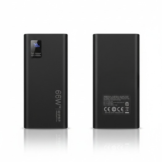 High capacity digital display power bank showing battery percentage