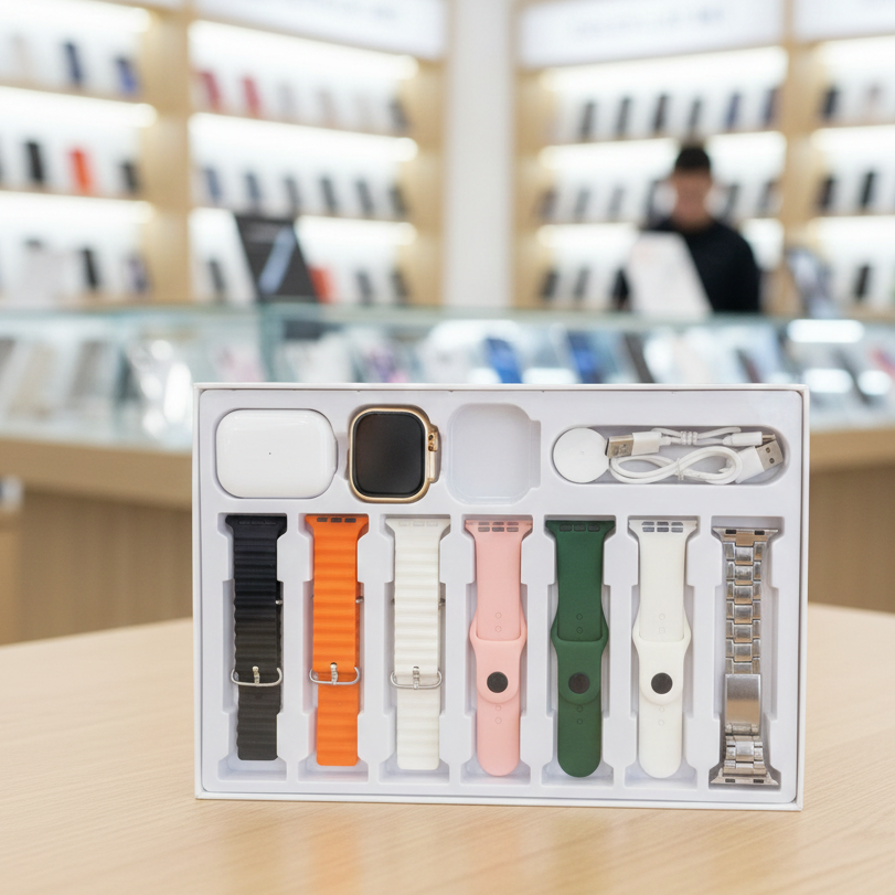 I20 Ultra Max Suit 10 In 1 Smart Watch With Airpods