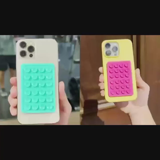 1Pc Mobile Bubble Grip Silicone Suction Both Side Bubble Grip Cup Phone Strong Grip Holder Hands Free (Random Color)