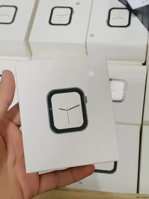 Smart watch with stylish display and silicone strap by VYTRX, white color