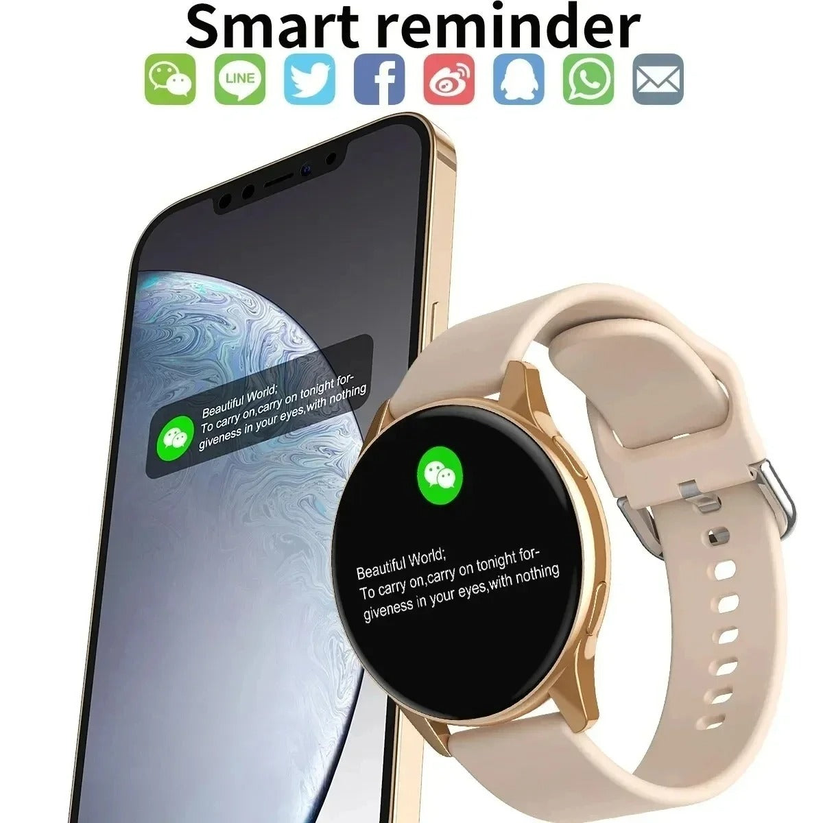 Active 2 Smart Watch | 1.3-Inch Full Touch Screen | 20mm Silica Gel Strap | Portable & Adjustable